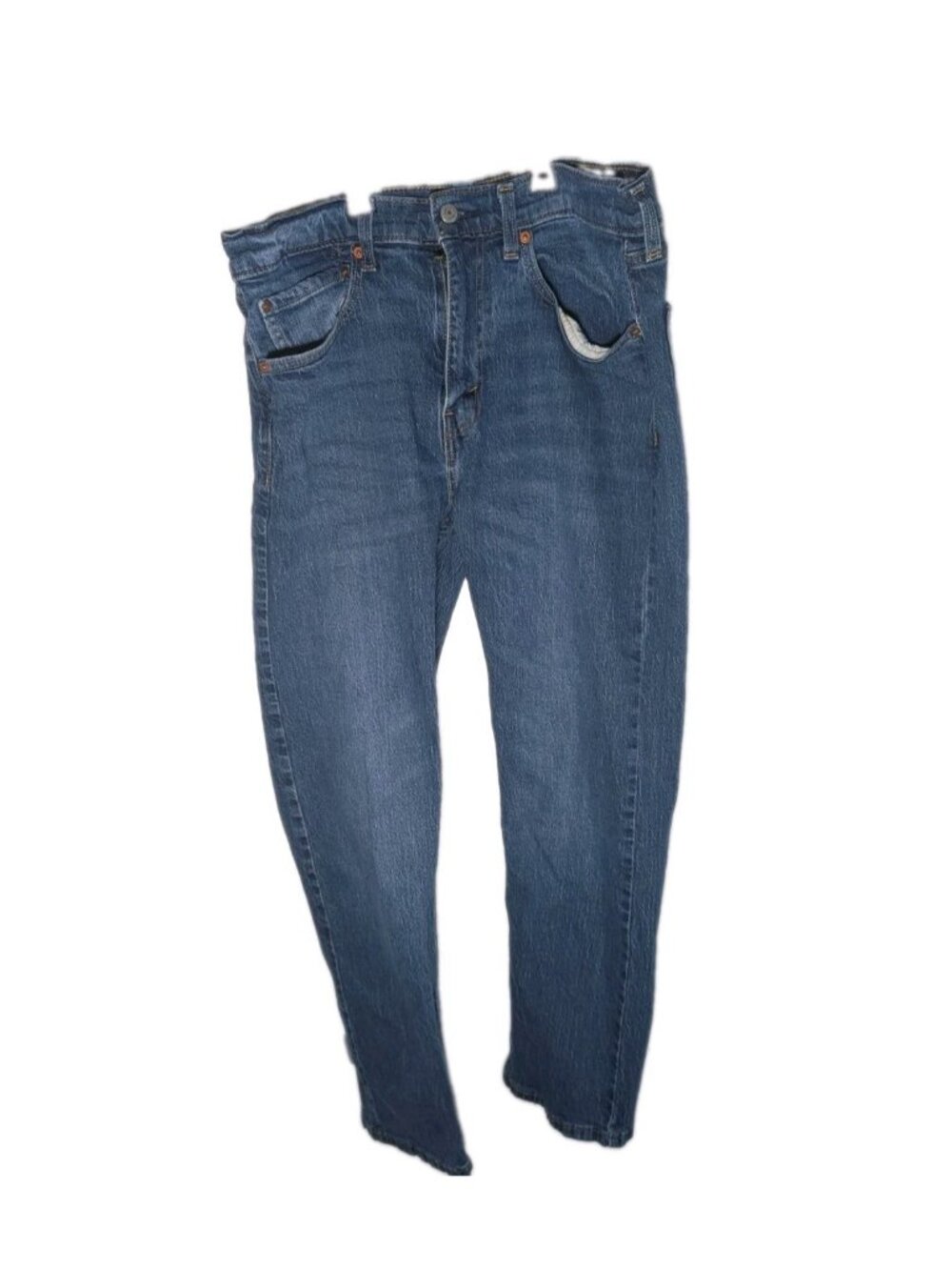 LEVI'S 505 Regular Fit Straight Leg Jeans Mens 34x30 Medium Wash Blue Denim